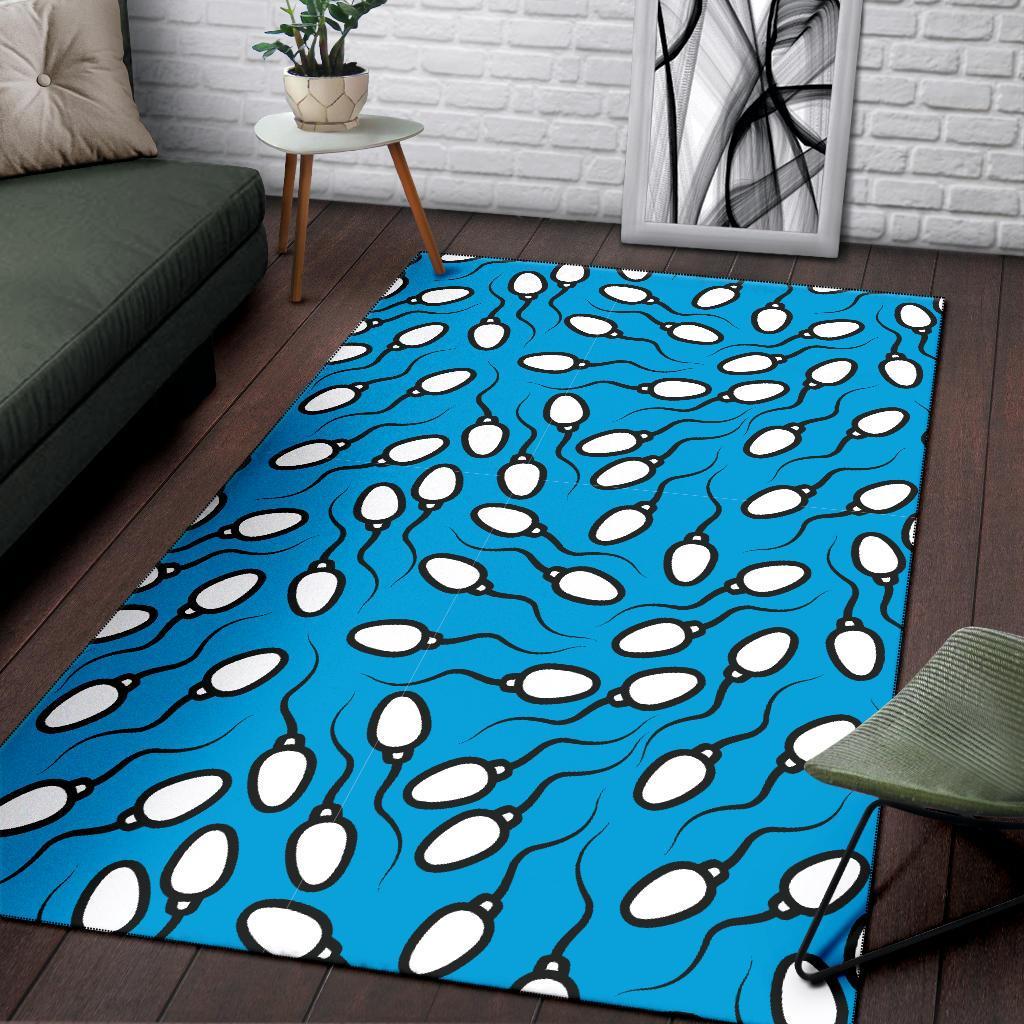 Anatomy Sperm Pattern Print Floor Mat-grizzshop