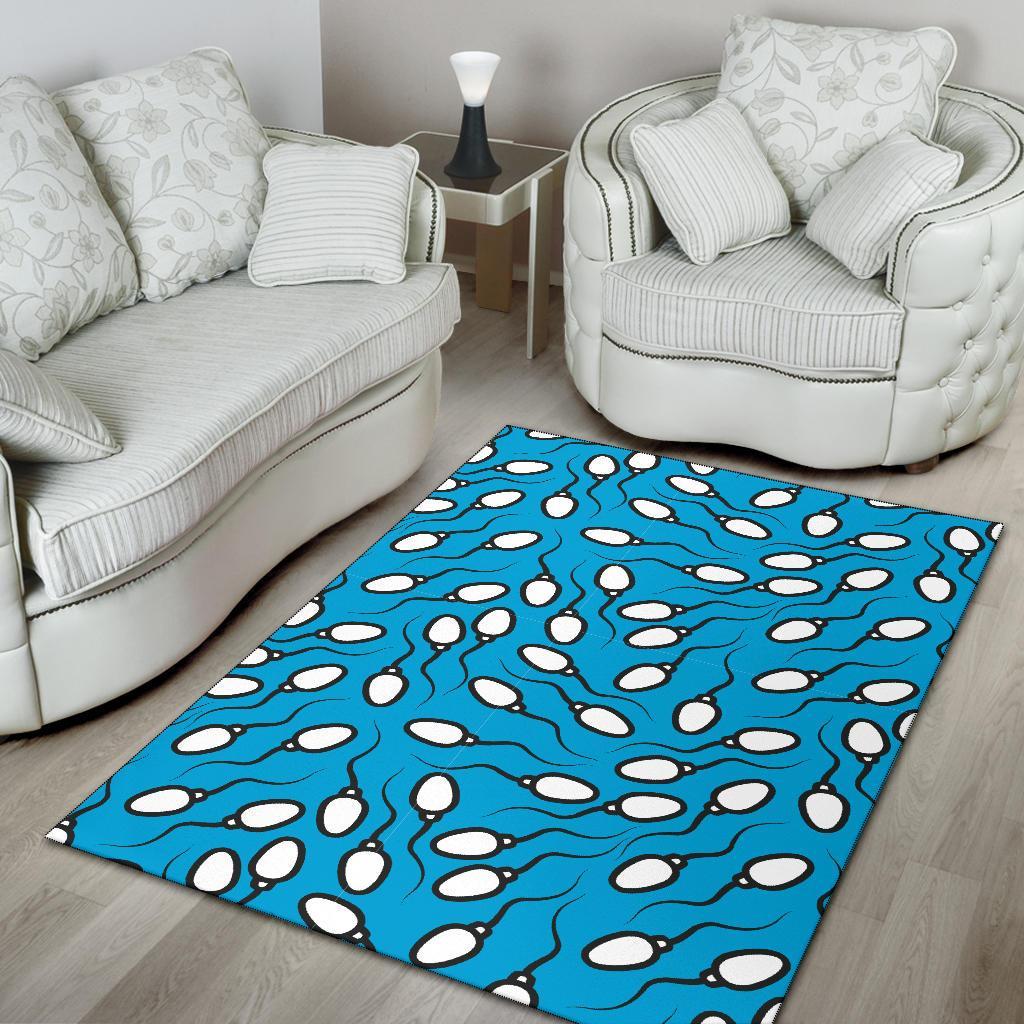 Anatomy Sperm Pattern Print Floor Mat-grizzshop