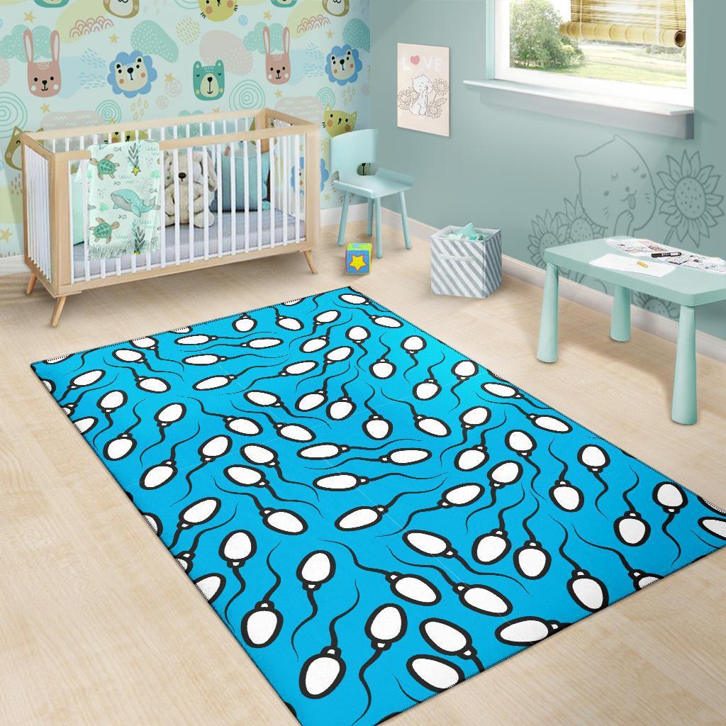 Anatomy Sperm Pattern Print Floor Mat-grizzshop