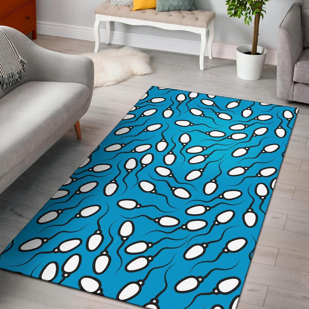 Anatomy Sperm Pattern Print Floor Mat-grizzshop