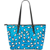 Anatomy Sperm Pattern Print Leather Tote Bag-grizzshop