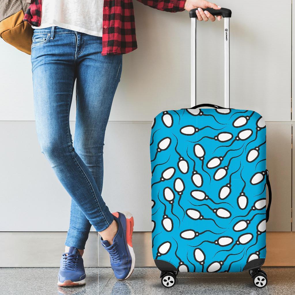 Anatomy Sperm Pattern Print Luggage Cover Protector-grizzshop