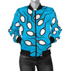 Anatomy Sperm Pattern Print Women Casual Bomber Jacket-grizzshop