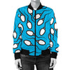 Anatomy Sperm Pattern Print Women Casual Bomber Jacket-grizzshop