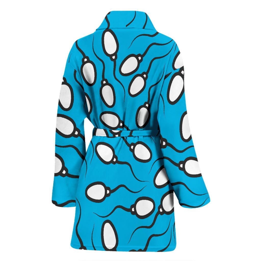 Anatomy Sperm Pattern Print Women Long Robe-grizzshop