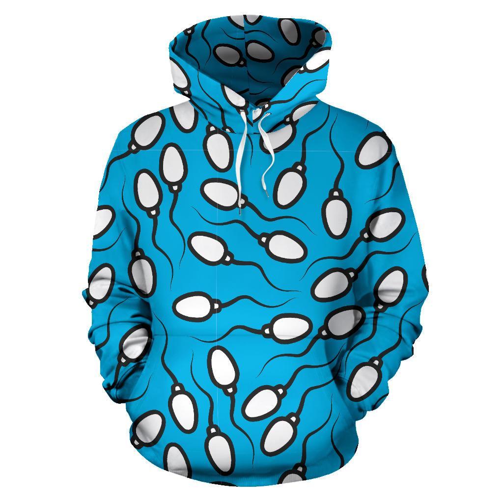 Anatomy Sperm Pattern Print Women Men Pullover Hoodie-grizzshop