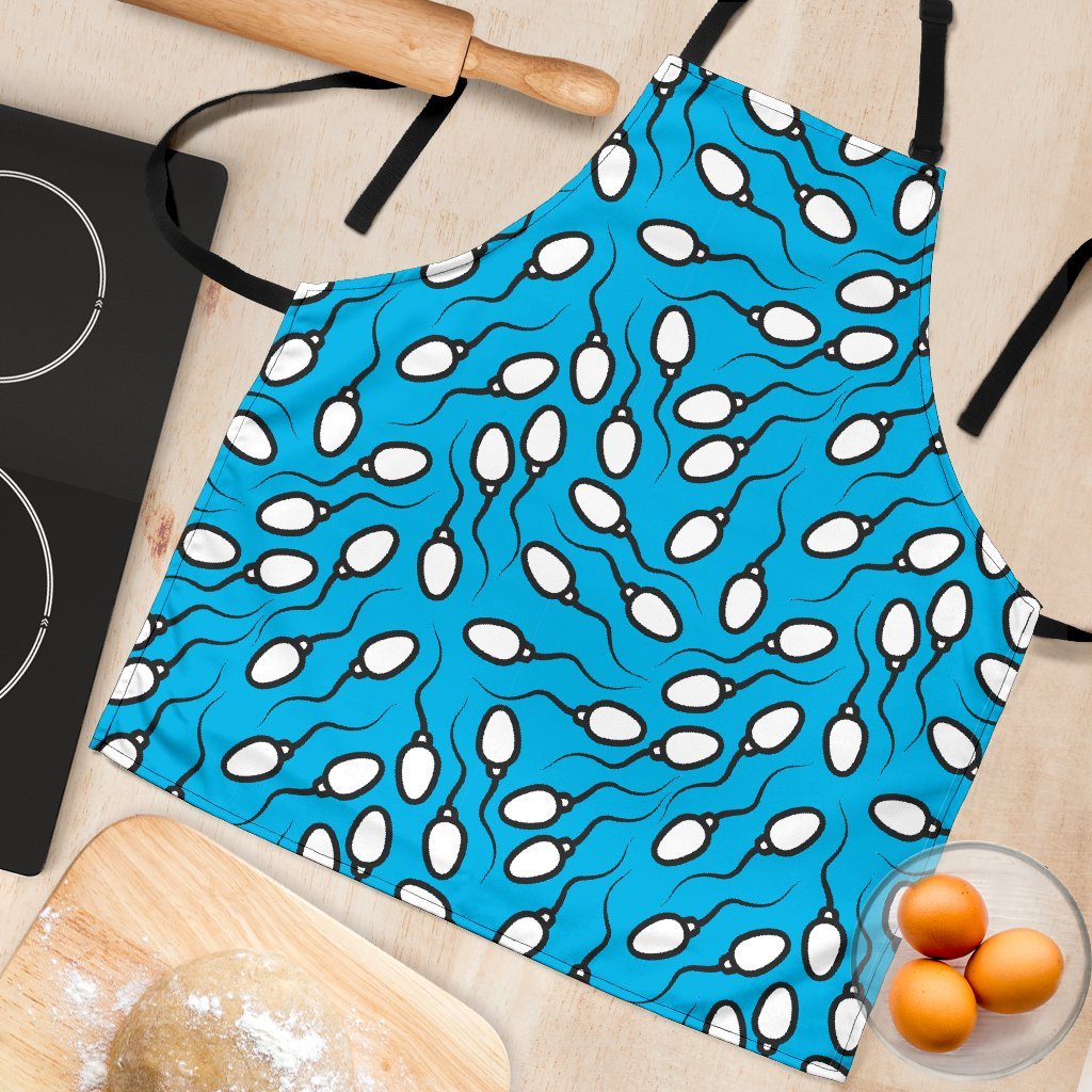 Anatomy Sperm Pattern Print Women's Apron-grizzshop