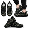 Anchor Nautical Pattern Print Black Sneaker Shoes For Men Women-grizzshop