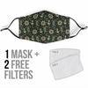 Anchor Nautical Pattern Print Face Mask-grizzshop