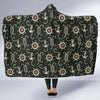 Anchor Nautical Pattern Print Hooded Blanket-grizzshop
