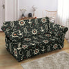 Anchor Nautical Pattern Print Loveseat Cover-grizzshop