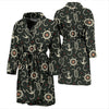 Anchor Nautical Pattern Print Men Long Robe-grizzshop