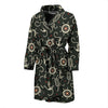 Anchor Nautical Pattern Print Men Long Robe-grizzshop