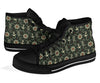 Anchor Nautical Pattern Print Men Women's High Top Shoes-grizzshop