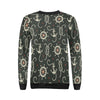 Anchor Nautical Pattern Print Women Crewneck Sweatshirt-grizzshop