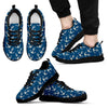 Anchor Nautical Print Pattern Black Sneaker Shoes For Men Women-grizzshop