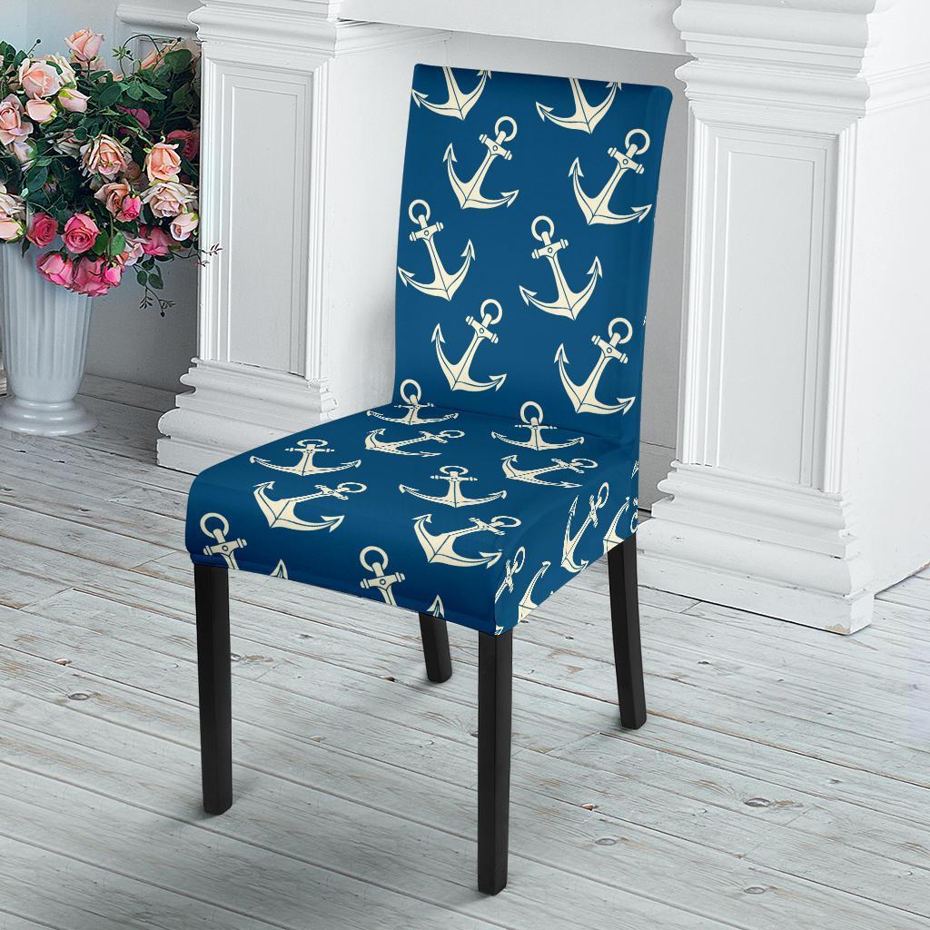 Anchor Nautical Print Pattern Chair Cover-grizzshop