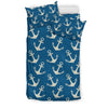 Anchor Nautical Print Pattern Duvet Cover Bedding Set-grizzshop