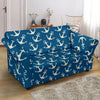 Anchor Nautical Print Pattern Loveseat Cover-grizzshop