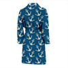 Anchor Nautical Print Pattern Men Long Robe-grizzshop