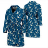 Anchor Nautical Print Pattern Men Long Robe-grizzshop