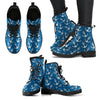 Anchor Nautical Print Pattern Men Women Leather Boots-grizzshop