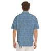 Anchor Nautical Print Pattern Men's Short Sleeve Shirts-grizzshop