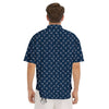 Anchor White And Blue Print Pattern Men's Short Sleeve Shirts-grizzshop