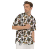 Ancient Egypt Old School Tattoo Print Pattern Men's Short Sleeve Shirts-grizzshop