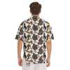 Ancient Egypt Old School Tattoo Print Pattern Men's Short Sleeve Shirts-grizzshop