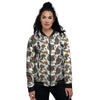 Ancient Egypt Old School Tattoo Print Pattern Women's Bomber Jacket-grizzshop