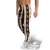 Ancient Egypt Stripe Print Pattern Men's Leggings-grizzshop