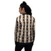 Ancient Egypt Stripe Print Pattern Women's Bomber Jacket-grizzshop