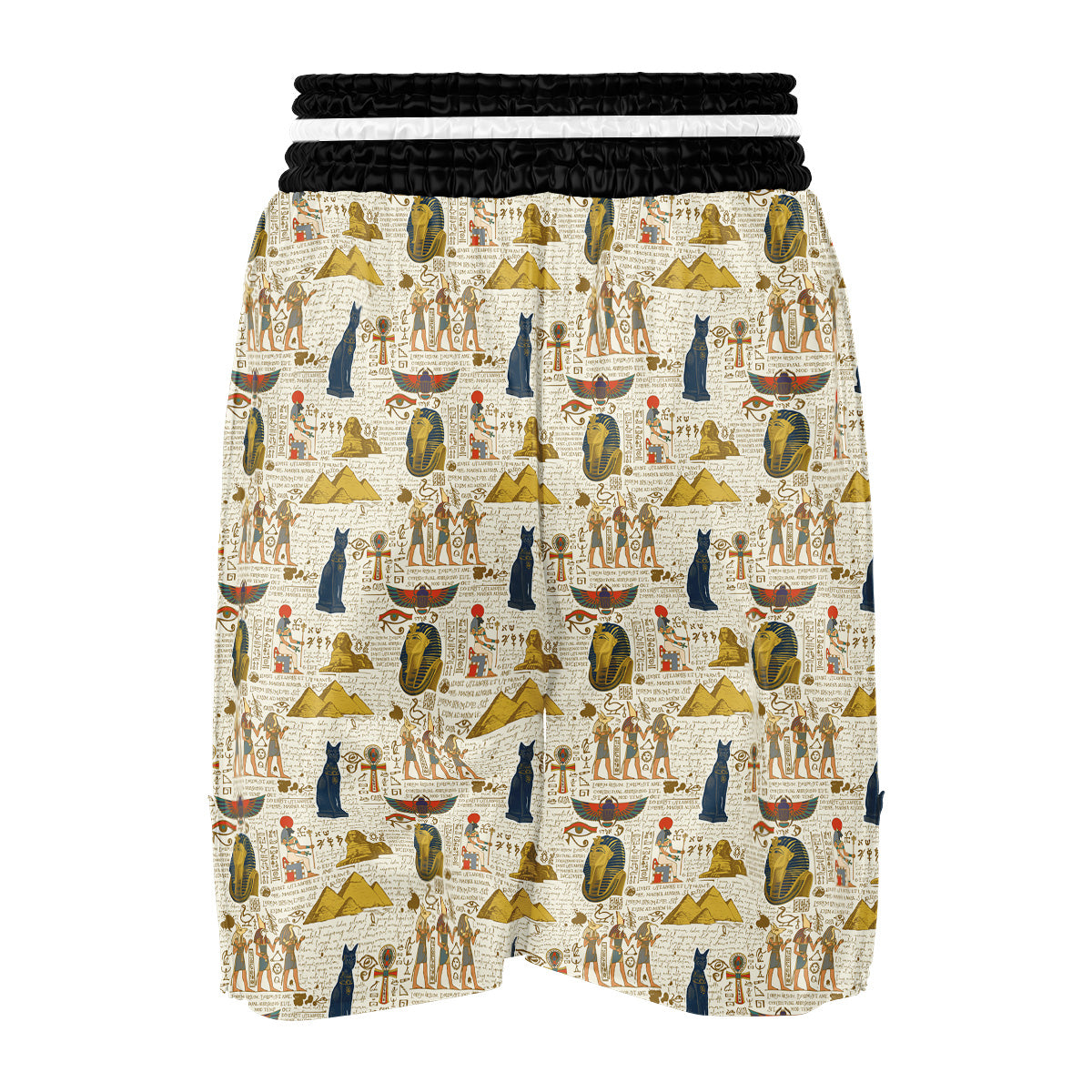 Ancient Egypt Text Print Pattern Boxing Shorts-grizzshop
