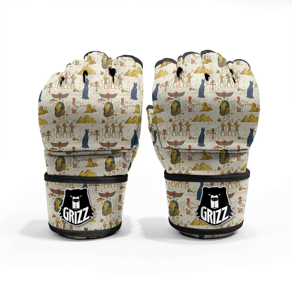Ancient Egypt Text Print Pattern MMA Gloves-grizzshop