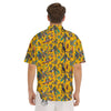 Ancient Egypt Yellow Print Pattern Men's Short Sleeve Shirts-grizzshop