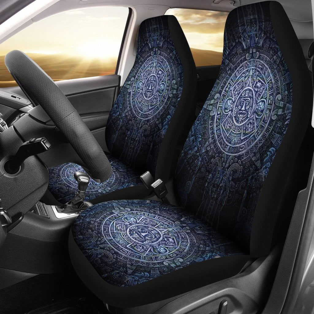 Ancient Maya Totem Universal Fit Car Seat Covers-grizzshop