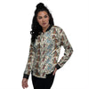 Angel And Demon Old School Tattoo Print Pattern Women's Bomber Jacket-grizzshop