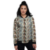 Angel And Demon Old School Tattoo Print Pattern Women's Bomber Jacket-grizzshop