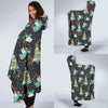 Angel Christmas Print Pattern Hooded Blanket-grizzshop