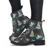 Angel Christmas Print Pattern Men Women Leather Boots-grizzshop