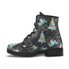 Angel Christmas Print Pattern Men Women Leather Boots-grizzshop