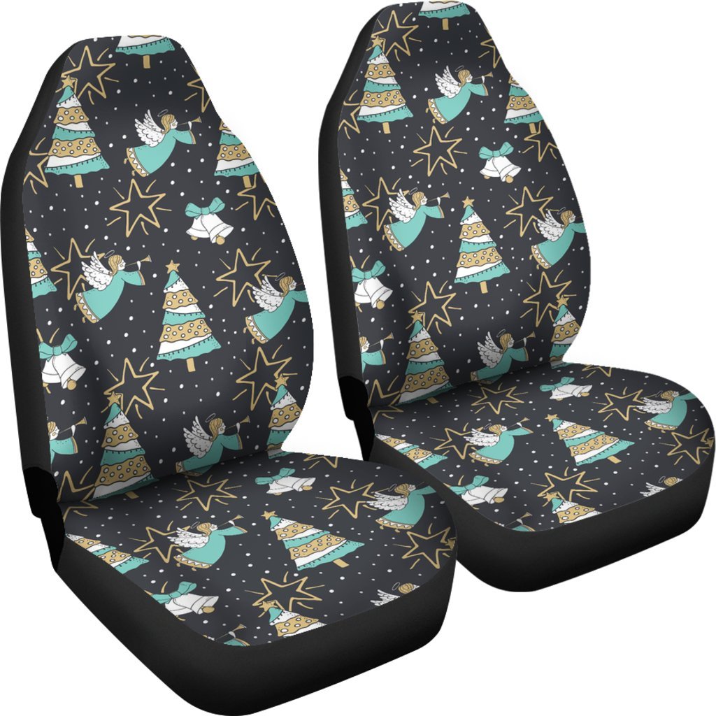 Angel Christmas Print Pattern Universal Fit Car Seat Covers-grizzshop