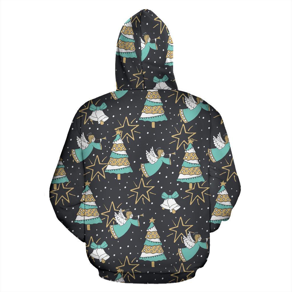 Angel Christmas Print Pattern Women Men Pullover Hoodie-grizzshop