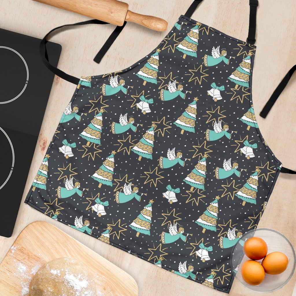 Angel Christmas Print Pattern Women's Apron-grizzshop