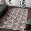 Angel Floral Print Pattern Floor Mat-grizzshop