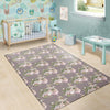 Angel Floral Print Pattern Floor Mat-grizzshop