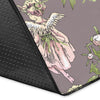 Angel Floral Print Pattern Floor Mat-grizzshop