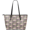 Angel Floral Print Pattern Leather Tote Bag-grizzshop