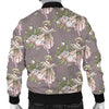 Angel Floral Print Pattern Men's Bomber Jacket-grizzshop